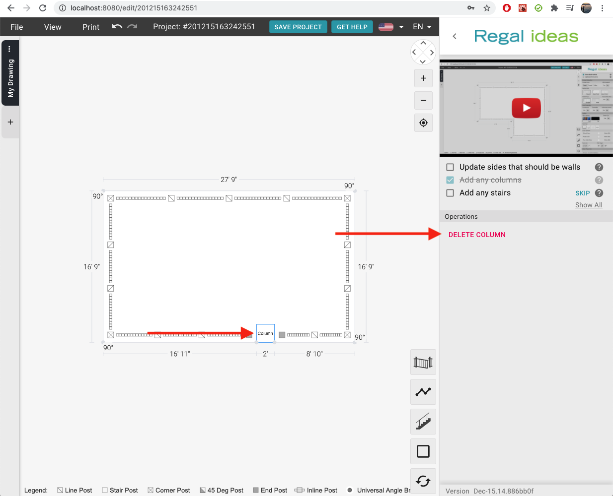 Working with Columns | Regal Ideas Design Tool